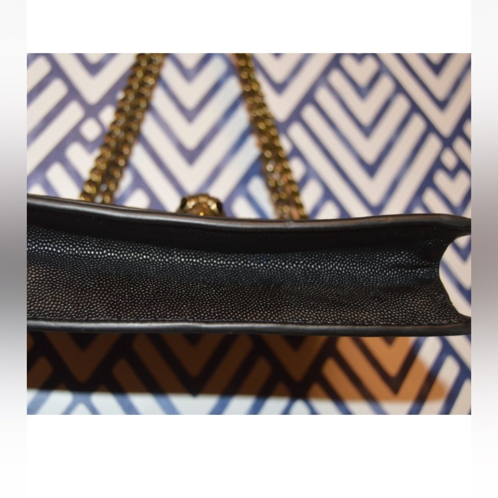 Kurt Geiger Small Black Leather Shoreditch Chain Convertible Crossbody Bag - Picture 4 of 7
